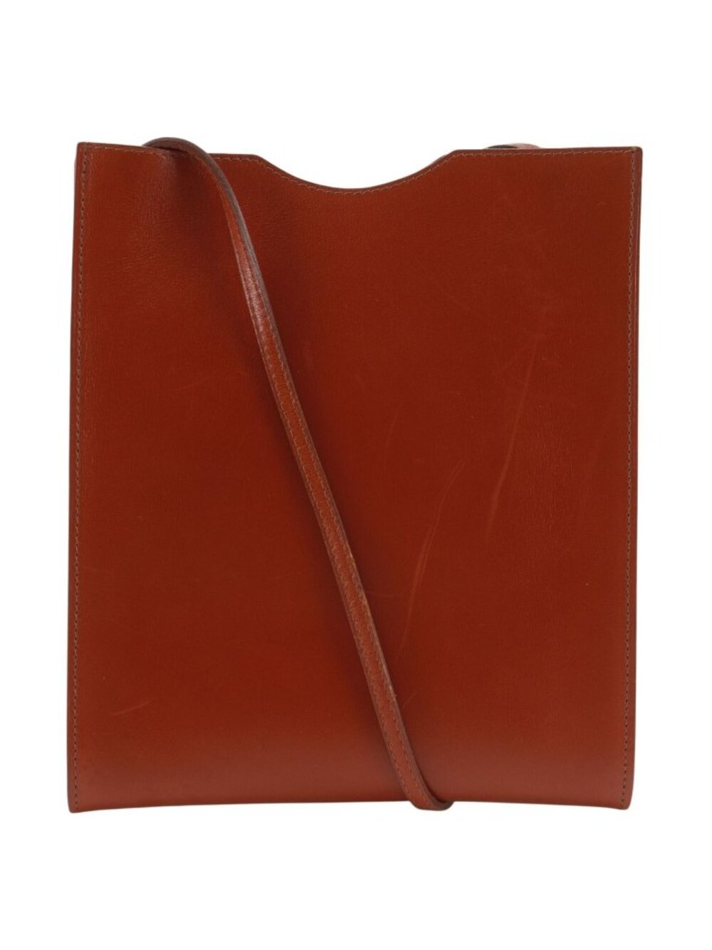 Hermes Omenitu Box Calf Red Brown Shoulder - Picture 1 of 10